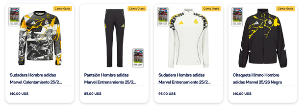 La ropa edición Marvel.