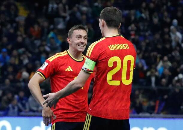 Vanaken celebra su gol con Bélgica (Reuters)