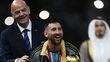 Gianni Infantino y Lionel Messi en Qatar 2022 (Reuters)