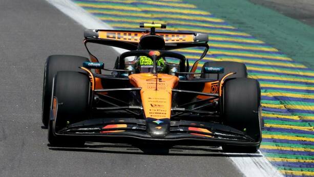 Lando Norris en el circuito de Interlagos (Reuters)