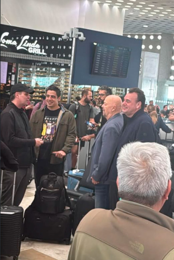 Martinoli, Faitelson, Bermúdez y Vaca se encontraron en el aeropuerto.