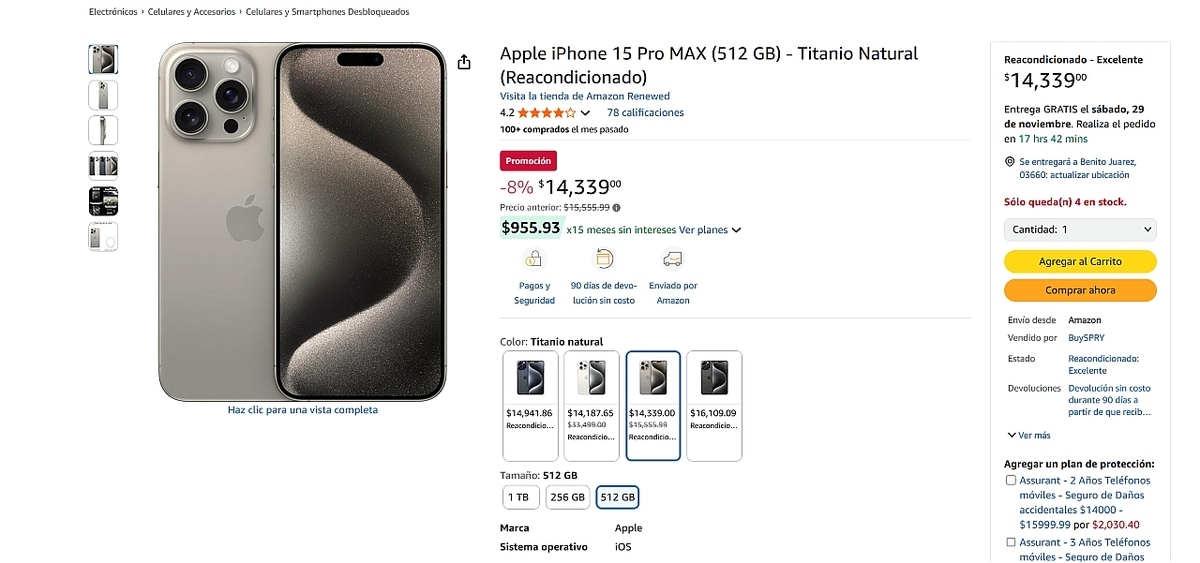 iPhone 17 tendrá descuento de 8% de descuento en Black Friday 2025. Foto: Amazon