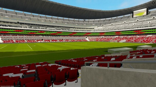 Render 3D del Estadio Azteca