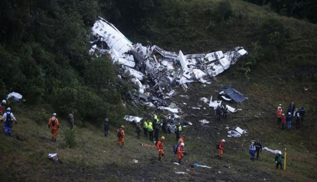 El accidente más recordado en los últimos tiempos es el del Chapecoense, ocurrido el 28 de noviembre de  2016. Foto: EFE