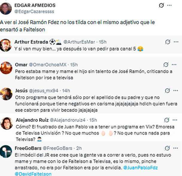Juan Pablo Fernández fue atacado en redes sociales.
