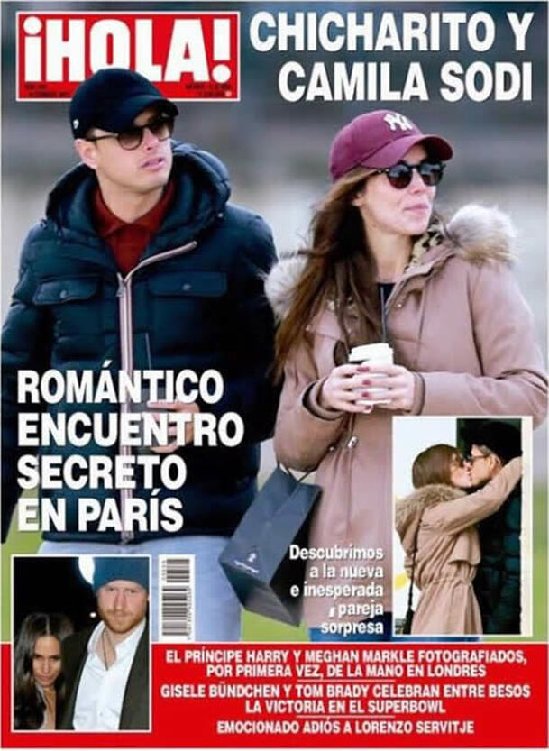 La portada en la que aparecen Chicharito y Camila Sodi.