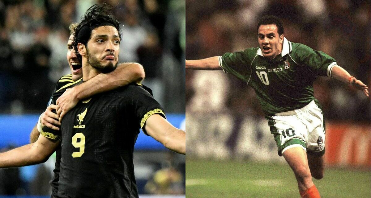 Raúl Jiménez y Cuauhtémoc Blanco con el Tri (Reuters/Mexsport)