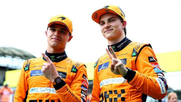 Lando Norris y Óscar Piastri, pilotos de McLaren (F1)