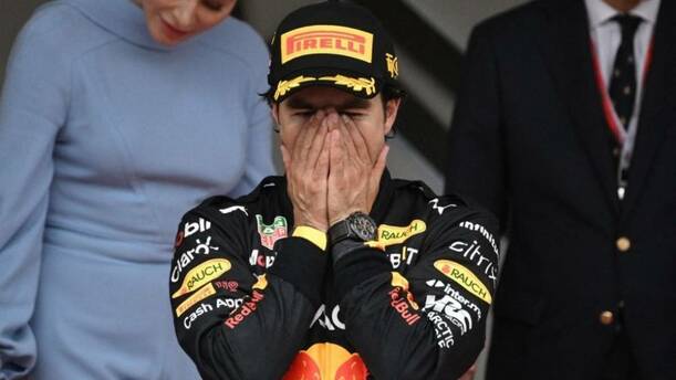 Checo Pérez, tras una de sus carreras en F1 (AFP)