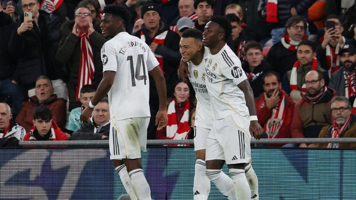 Kylian Mbappé fue, una vez más, la figura del Real Madrid (Reuters)