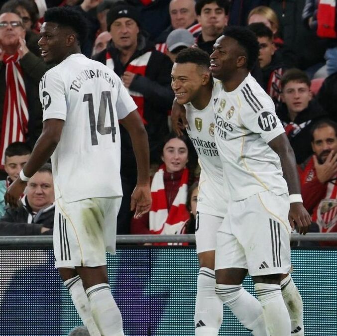 Kylian Mbappé fue, una vez más, la figura del Real Madrid (Reuters)