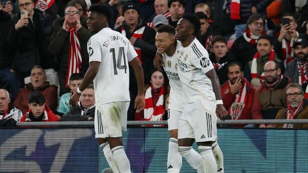 Kylian Mbappé fue, una vez más, la figura del Real Madrid (Reuters)