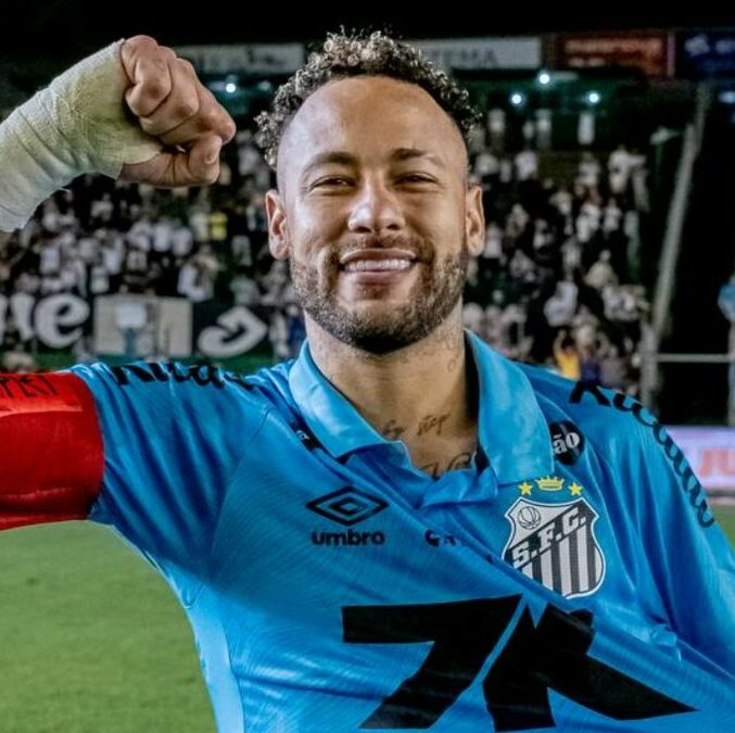 Neymar anotó triplete ante Juventude (X: SantosFC)