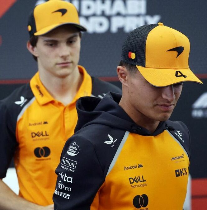 Oscar Piastri y Lando Norris pelean por el título de F1 (Reuters)