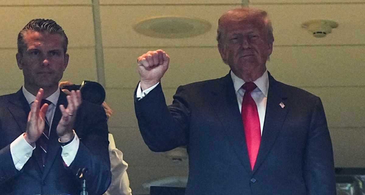 Donald Trump fue abucheador en su visita al Northwest Stadium (Reuters)