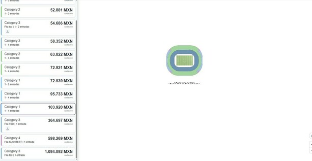 El valor de algunas entradas supera el millón de pesos en reventa / Captura de pantalla