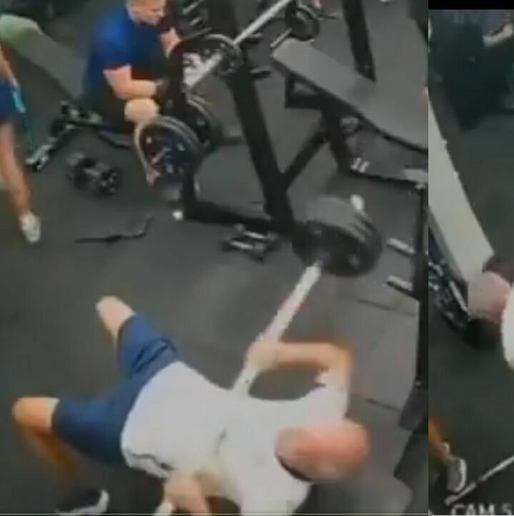 Así fue el impactante accidente que sufrió un hombre en un gimnasio de Brasil. FOTO: (Captura de pantalla).
