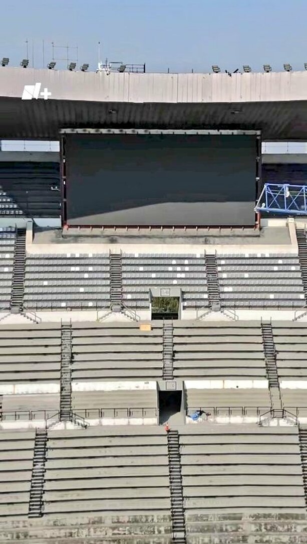 Las pantallas del Estadio Banorte están listas (Captura N+)