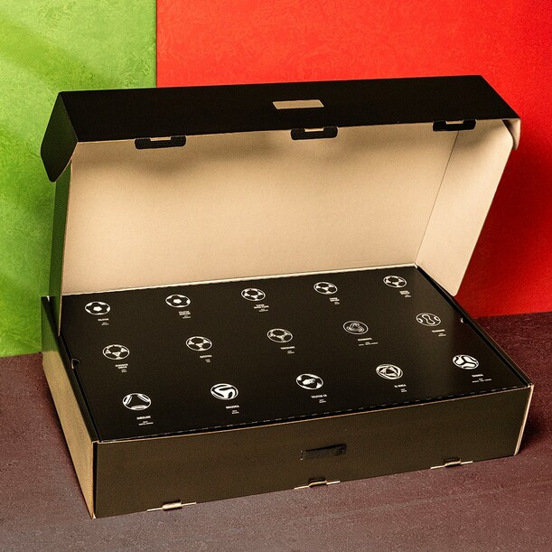 Caja de la Historical World Cup Ball Collection (cortesía)