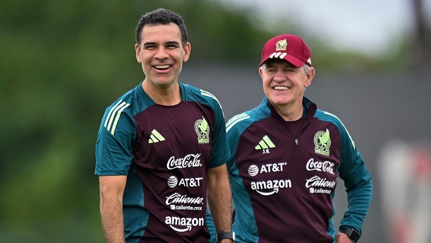 Rafa Márquez junto a Javier Aguirre en un entrenamiento del Tri (Imago7)