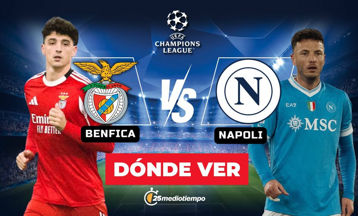 A qué hora y dónde ver Benfica vs Napoli EN VIVO: Champions League HOY