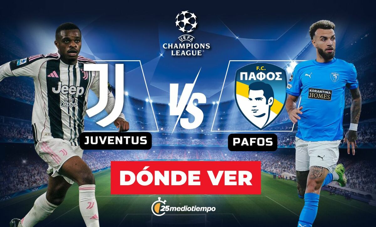 ¿A qué hora juega Juventus vs. Pafos? Horario y canal EN VIVO