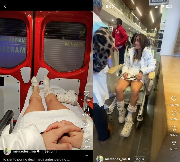 Mercedes Roa fue agredida en Francia (Instagram @mercedes_roa)