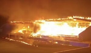 El estadio del FC Haka de Finlandia quedó inservible. (Foto: captura de pantalla)
