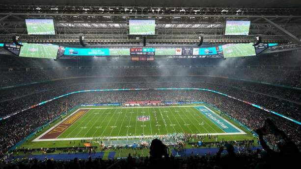 El Santiago Bernabéu recibió el juego de la NFL en Madrid (Reuters)
