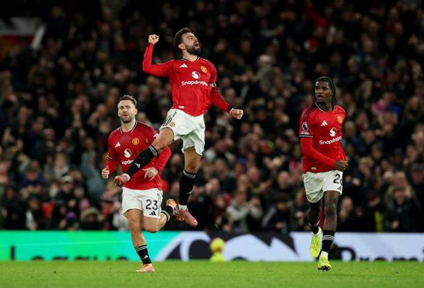 Festejo de los Red Devils en Old Trafford (Reuters)