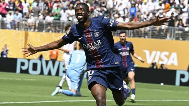 Dembelé celebra en el Mundial de Clubes (PSG)