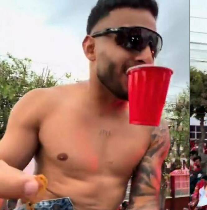 Alexis Vega arrojó billetes a los aficionados / Captura