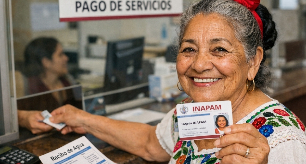 Tarjetahabientes del INAPAM de 17 estados del país podrán pagar el agua y predial con descuentos. Foto: Sora IA