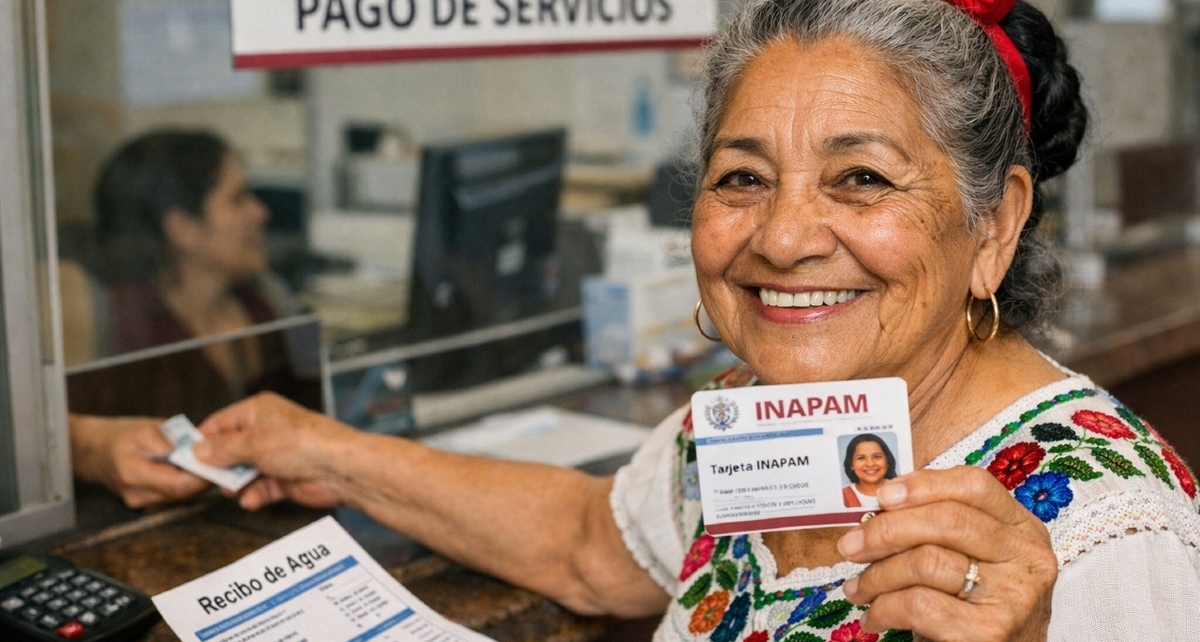 Tarjetahabientes del INAPAM de 17 estados del país podrán pagar el agua y predial con descuentos. Foto: Sora IA
