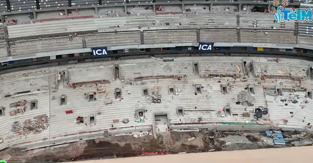 La zona VIP es la que muestra más retrasos.