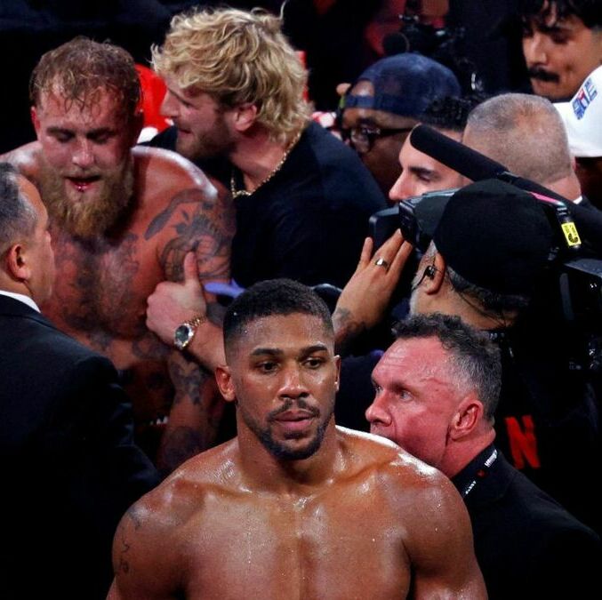 Jake Paul cayó por nocaut ante Anthony Joshua (Reuters)
