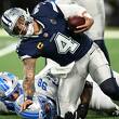 Dak Prescott es derribado en un juego de los Cowboys (Reuters)