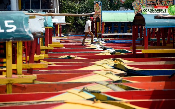 Xochimilco también ha sido afectado por casos de coronavirus Foto: AFP