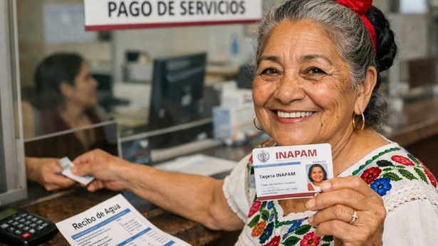 Tarjetahabientes del INAPAM de 17 estados del país podrán pagar el agua y predial con descuentos. Foto: Sora IA