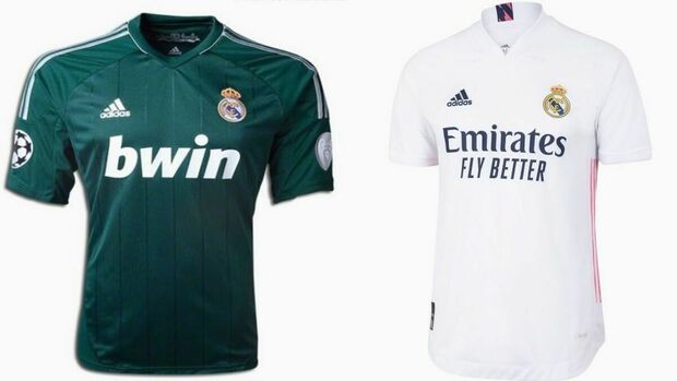 La tercera playera de 2012-2013 y la local de 2020-2021 tuvieron los colores de la que saldrá a la venta.
