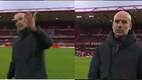 Pep Guardiola se molestó con camarógrafo / Captura  de pantalla