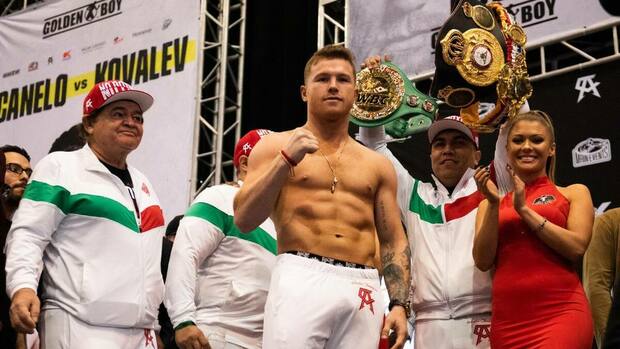 Canelo Álvarez en la presentación de una pelea (@Canelo)