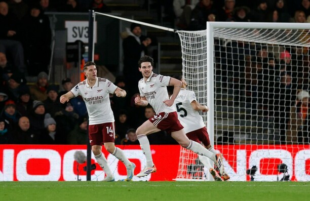 Declan Rice marcó el de la ventaja ante el Bournemouth (Reuters)