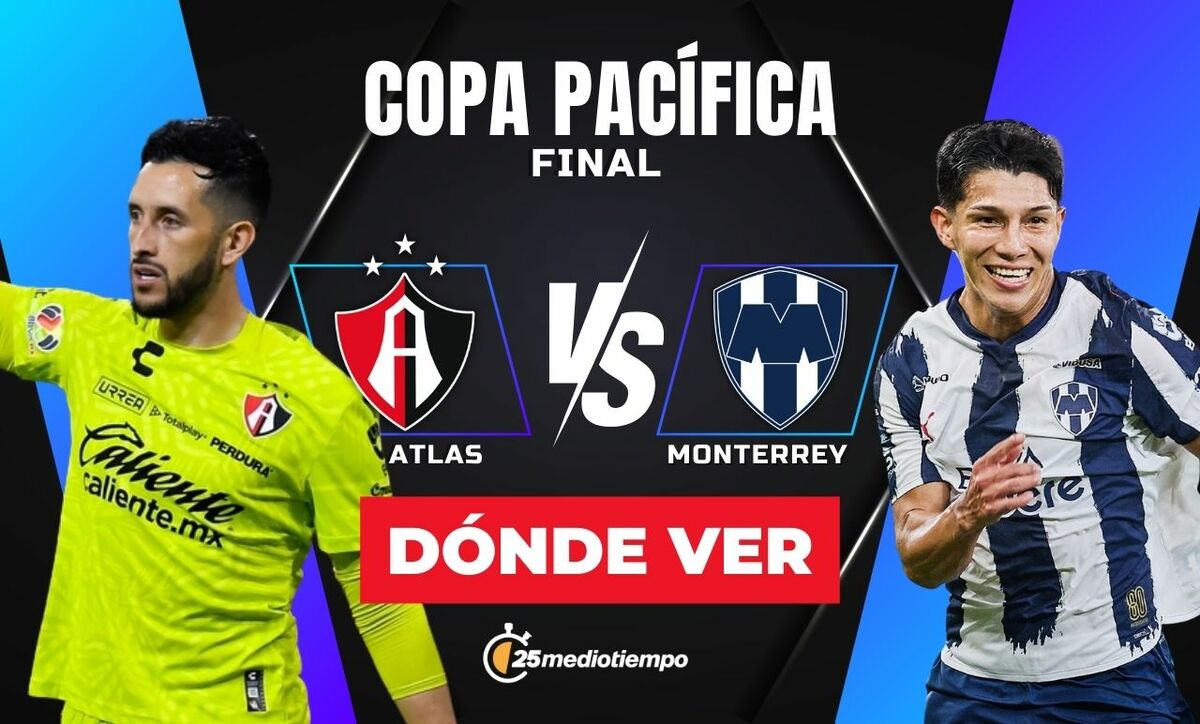 Dónde ver Atlas vs Monterrey EN VIVO: Final Copa Pacífica 2026 HOY