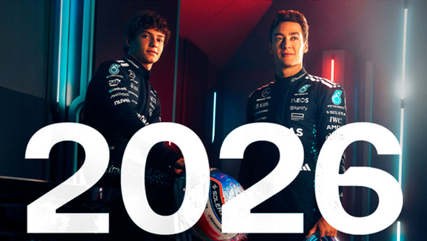 George Russell y Kimi Antonelli permanecerán en Mercedes. (Foto: @MercedesAMGF1)