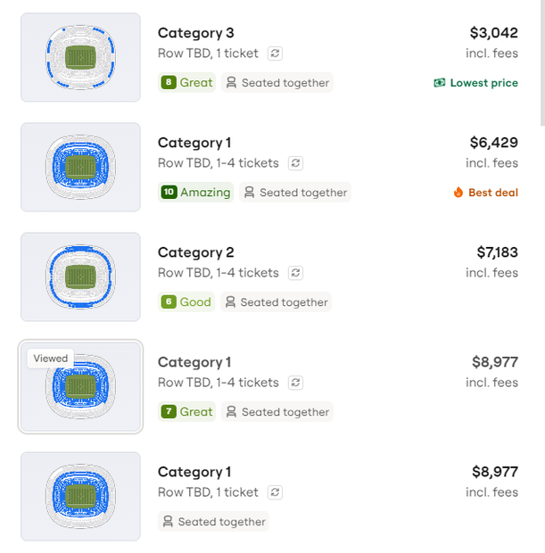 Ofrecen boletos para inauguración del Mundial de 2026 hasta más de 50 mil pesos / Captura