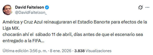 David Faitelson habló sobre el regreso de América / Captura de pantalla