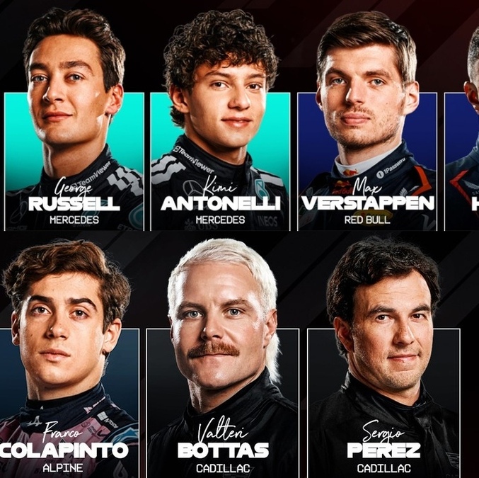 ¿Qué números usarán los pilotos en la Temporada 2026 de la F1 (Facebook F1)