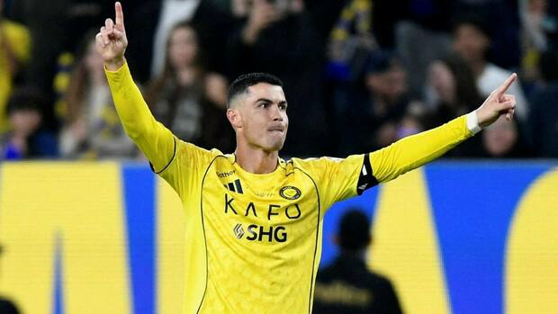 Cristiano Ronaldo celebra con el Al Nassr (Reuters)