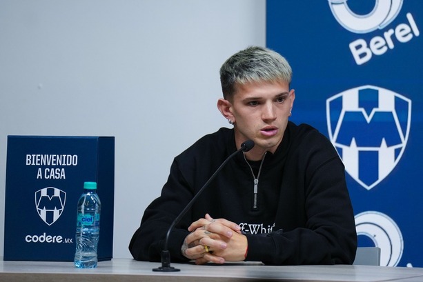 Luca Orellano habló como jugador de Monterrey por primera vez (Jorge López)